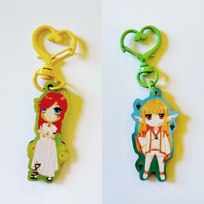 Frieren Chibi Wood Keychain Charms