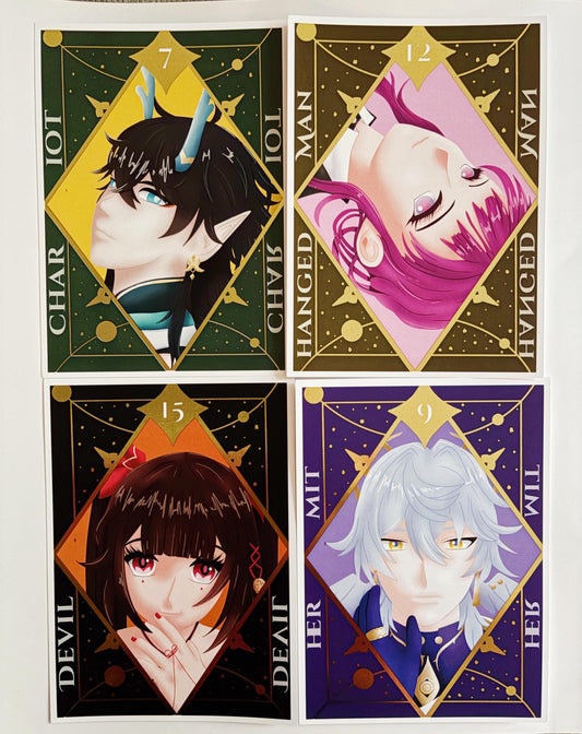 Star Rail Tarot Foil Prints