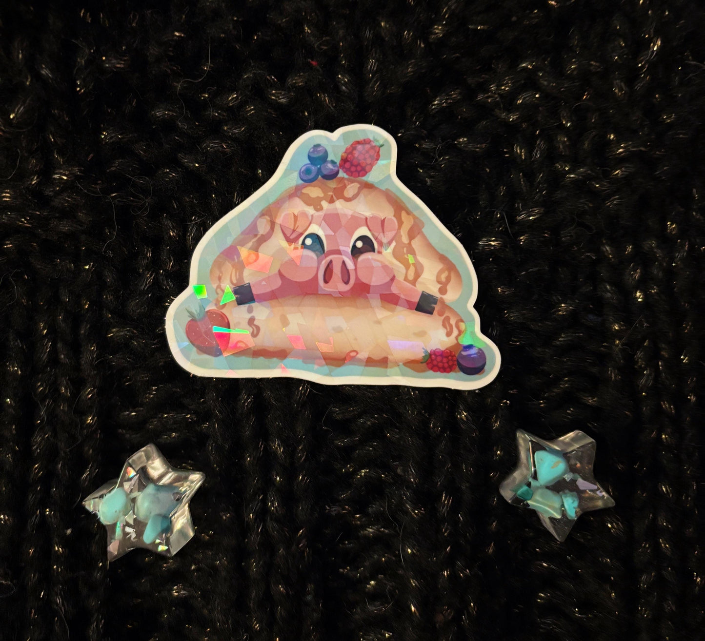 Japanese Dessert Critters Holo Stickers