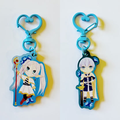 Frieren Chibi Wood Keychain Charms