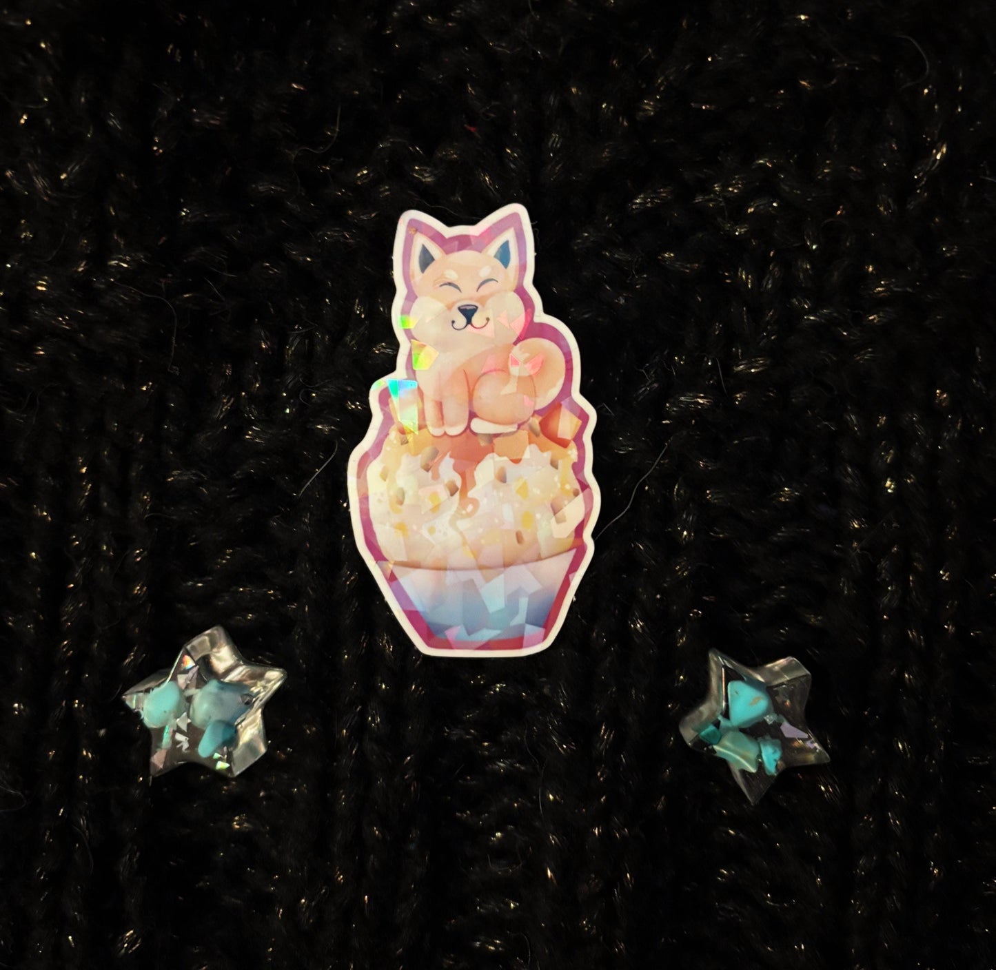 Japanese Dessert Critters Holo Stickers