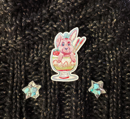 Japanese Dessert Critters Holo Stickers
