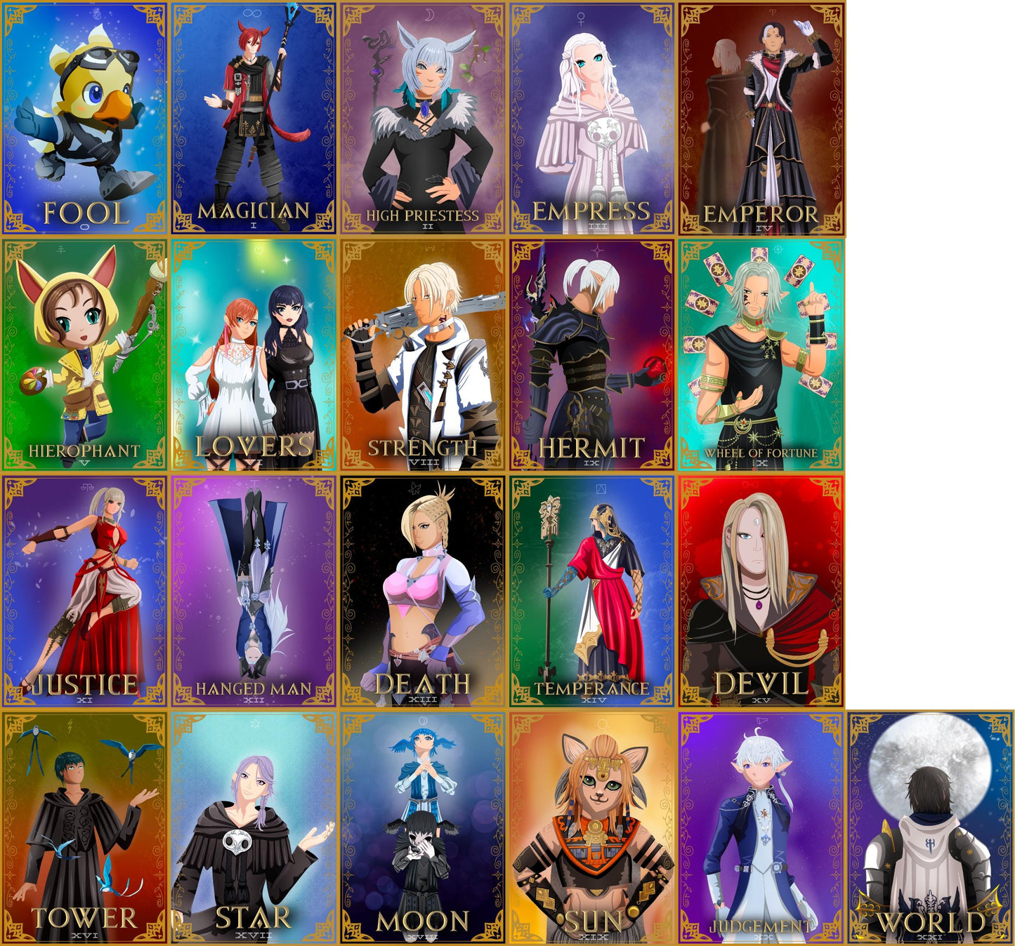 Final Fantasy XIV Tarot Art
