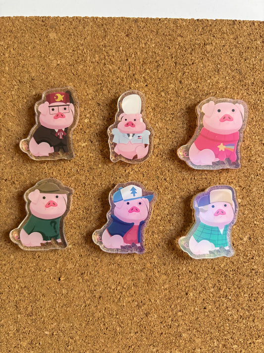 Waddles Dress-Up Acrylic Pins