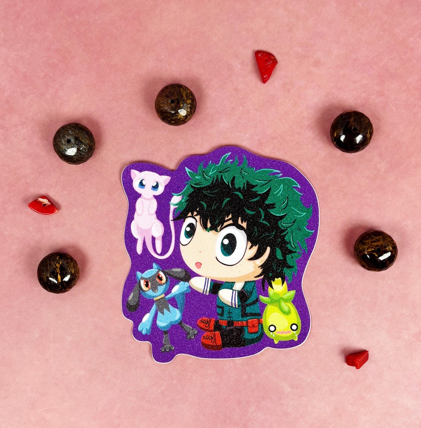 MHA Sand Glitter Stickers
