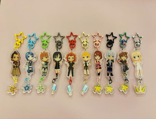 Kingdom Hearts Dangle Keychain Charms
