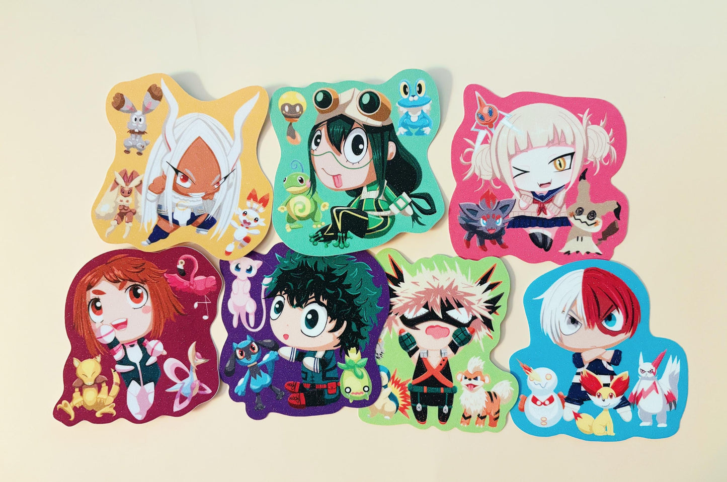 MHA Sand Glitter Stickers